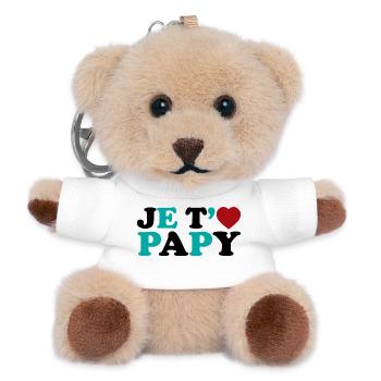 I love you Grandpa - Teddy Keyring - white - Front