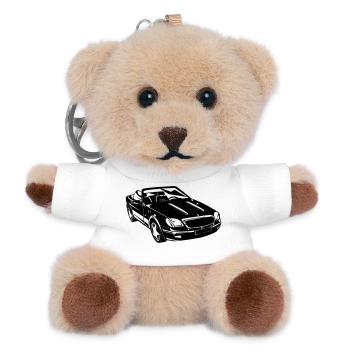 SLK Roadster Cabrio (25) - Teddy Schlüsselanhänger - Weiß - Vorne