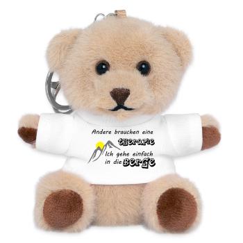 Berge Therapie - Teddy Schlüsselanhänger - Weiß - Vorne