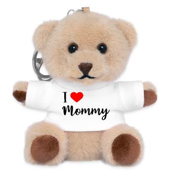 i love mommy - Teddy Keyring - white - Front