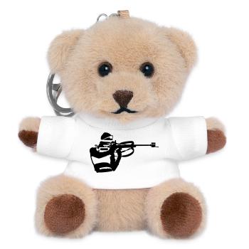 Biathlon - Teddy Schlüsselanhänger - Weiß - Vorne