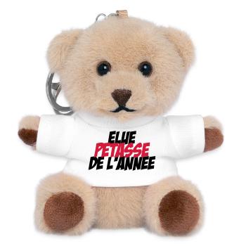 Elu Pétasse de l'année ! - Porte-clés ourson - blanc - Devant