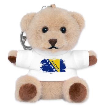 Bosnia Vintage Flag / Gift Sarajevo - Teddy Keyring - white - Front