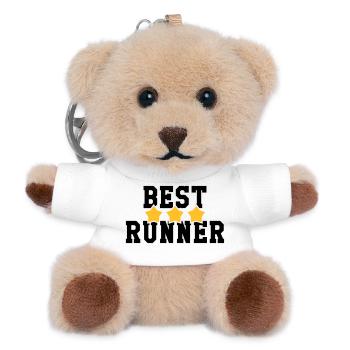 Course à Pied / Running / Jogging / Coureur - Porte-clés ourson - blanc - Devant