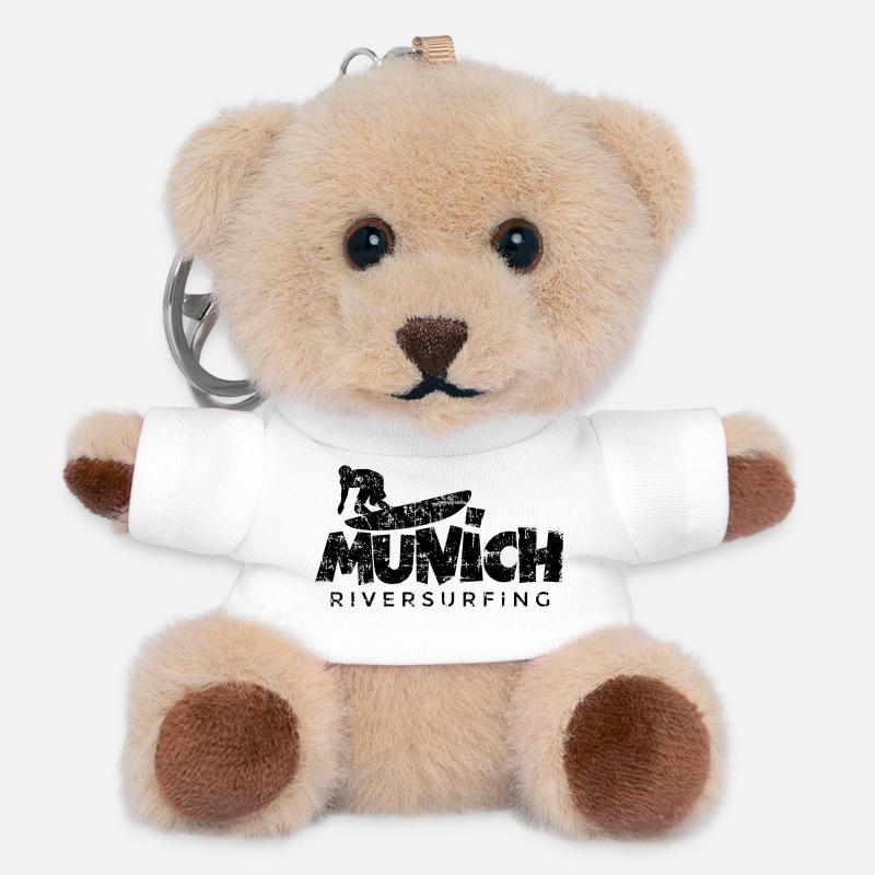 Munich Riversurfing München Surfer - Teddy Schlüsselanhänger - Weiß