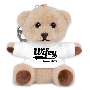 Wifey since 2017 (couples) - Teddy Keyring - white - Front