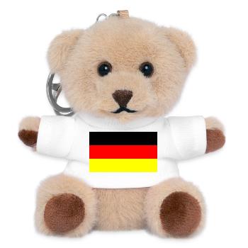 Deutschland Farben schwarz rot gold - Teddy Schlüsselanhänger - Weiß - Vorne
