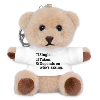Single? - Junggesellenabschied Party Crew - Teddy Schlüsselanhänger - Weiß - Vorne