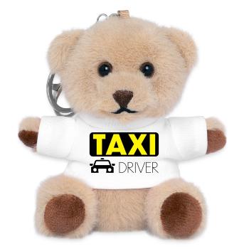 Taxi Fahrer - Teddy Schlüsselanhänger - Weiß - Vorne