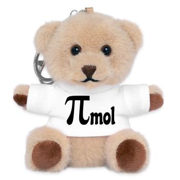 Pi mole pour les mathématiciens, les nerds chimie nombre # - Porte-clés ourson - blanc - Devant