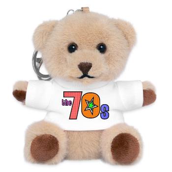 Living 70s Retro Design für Kinder - Teddy Schlüsselanhänger - Weiß - Vorne