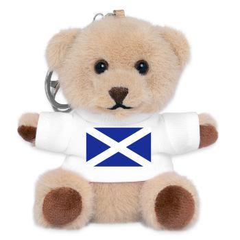 Schottland-Flagge - Teddy Schlüsselanhänger - Weiß - Vorne