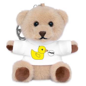Funny pictures duck F*ck - Teddy Keyring - white - Front