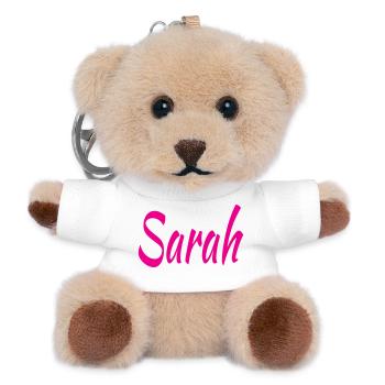 Sarah - Porte-clés ourson - blanc - Devant
