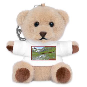 Graubünden Bergzug im Grünen - Teddy Schlüsselanhänger - Weiß - Vorne