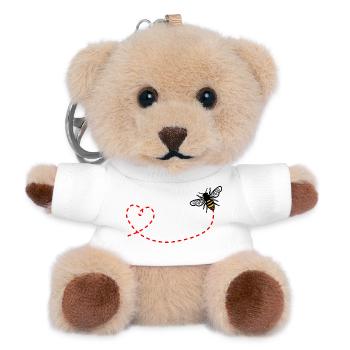 Liebe bei - Teddy Schlüsselanhänger - Weiß - Vorne