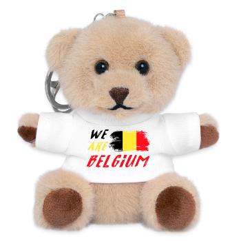 We are Belgium - Teddy Keyring - white - Front