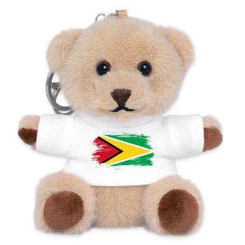 guiana flag - Teddy Keyring - white - Front