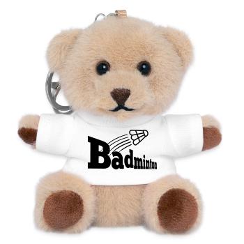 Bagminton-Perspektive mit Shuttle - Teddy Schlüsselanhänger - Weiß - Vorne
