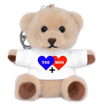 TOI MOI COEUR - Porte-clés ourson - blanc - Devant