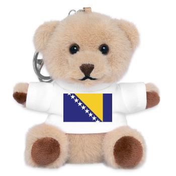 Bosnia H Flag - Teddy Keyring - white - Front