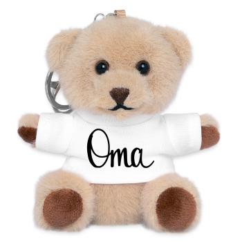 Oma - Teddy Schlüsselanhänger - Weiß - Vorne