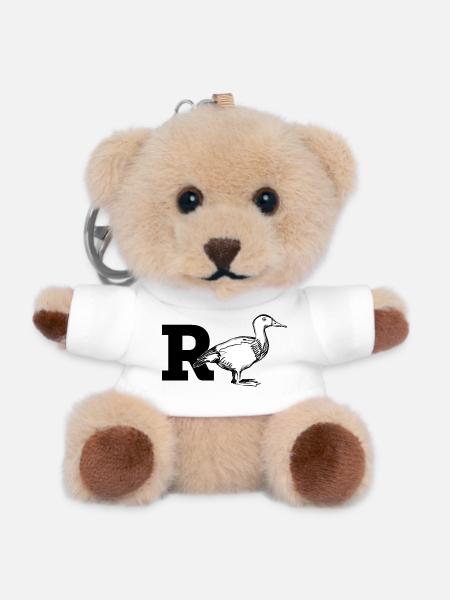 Rente-Ente / R-Ente - Teddy Schlüsselanhänger - Weiß