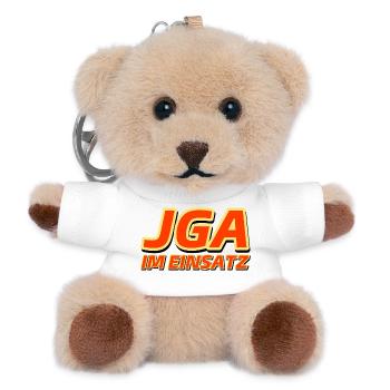 JGA IM EINSATZ - Junggesellenabschied - Teddy Schlüsselanhänger - Weiß - Vorne