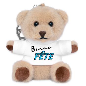 BONNE FÊTE MAMAN. MAMAN. FÊTE DES MÈRES. JE T'AIME - Porte-clés ourson - blanc - Devant