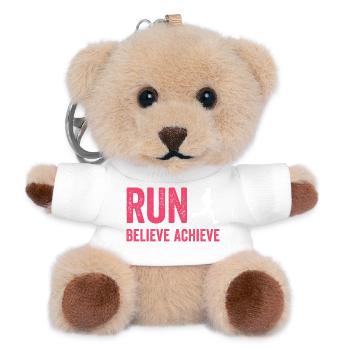 Marathon - Run. Believe. Achieve. - Teddy Keyring - white - Front