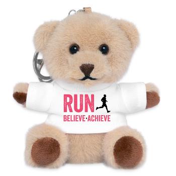 Marathon - Run. Believe. Achieve. - Teddy Keyring - white - Front