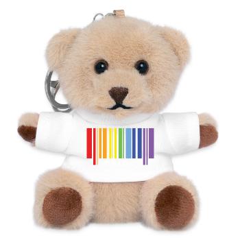 LGBTQ+ Pride - Teddy Keyring - white - Front