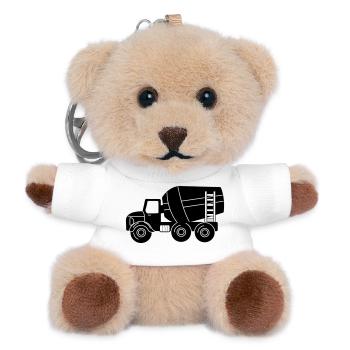 Zementauto - Teddy Schlüsselanhänger - Weiß - Vorne
