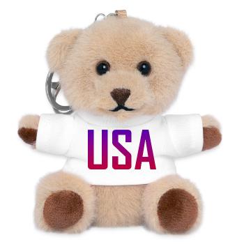 USA - Teddy Keyring - white - Front