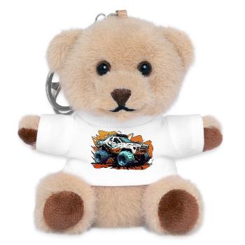 MonsterTruck Offroad Chaos - Porte-clés ourson - blanc - Devant