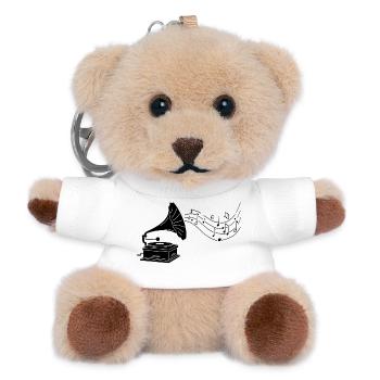 Black gramophone and music - Teddy Keyring - white - Front