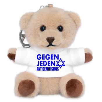 Gegen jeden antisemitismus - Teddy Schlüsselanhänger - Weiß - Vorne