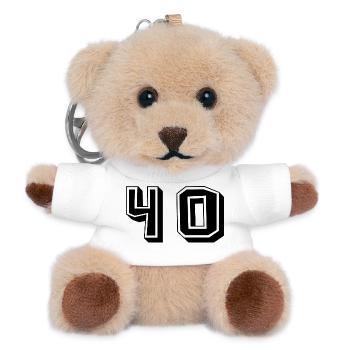 40. 40 YEARS. 40th ANNIVERSARY. 40TH ANNIVERSARY. - Teddy Keyring - white - Front