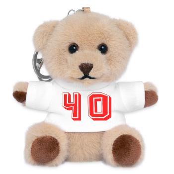 40. 40 YEARS. 40th ANNIVERSARY. 40TH ANNIVERSARY. - Teddy Keyring - white - Front