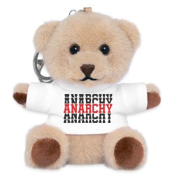 t-shirt Anarchy t-shirt gift idea stacked text - Teddy Keyring - white - Front