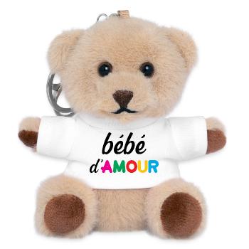 Liebe Baby - Teddy Schlüsselanhänger - Weiß - Vorne