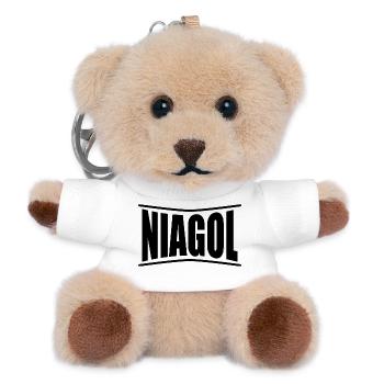 Niagol t-shirt t-shirt gift idea - Teddy Keyring - white - Front