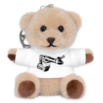 Akku Stemmhammer - Teddy Schlüsselanhänger - Weiß - Vorne