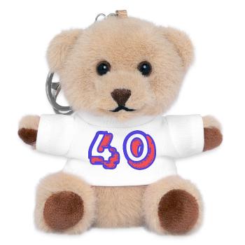 40. 40 YEARS. 40th ANNIVERSARY. 40TH ANNIVERSARY. - Teddy Keyring - white - Front