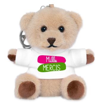 GELIEBTE. MEISTER. VIELEN DANK. DANKE HERRIN - Teddy Schlüsselanhänger - Weiß - Vorne