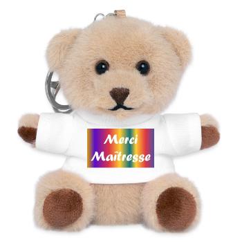 GELIEBTE. VIELEN DANK. DANKE HERRIN - Teddy Schlüsselanhänger - Weiß - Vorne