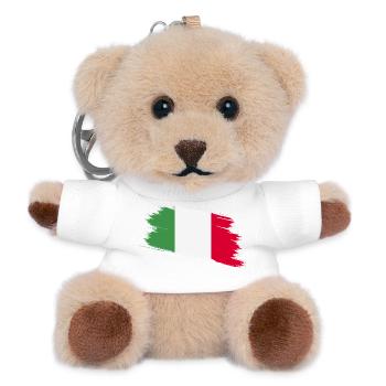 Italie - Porte-clés ourson - blanc - Devant