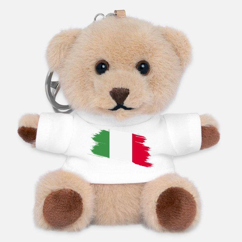Italie - Porte-clés ourson - blanc