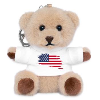 Die Vereinigten Staaten von Amerika - Teddy Schlüsselanhänger - Weiß - Vorne