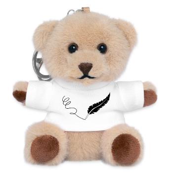 The Black Feather - Teddy Keyring - white - Front